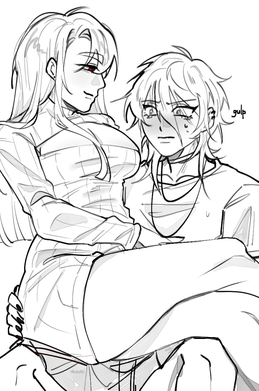 2girls, alien_stage, breasts, choker, commentary, dress, ear_piercing, english_commentary