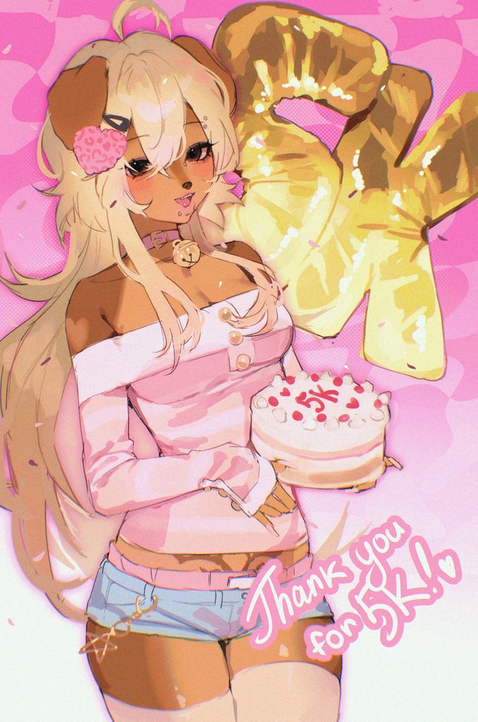 1girl, abstract_background, ahoge, animal_ears, animal_print, arm_markings, bell, belt_collar