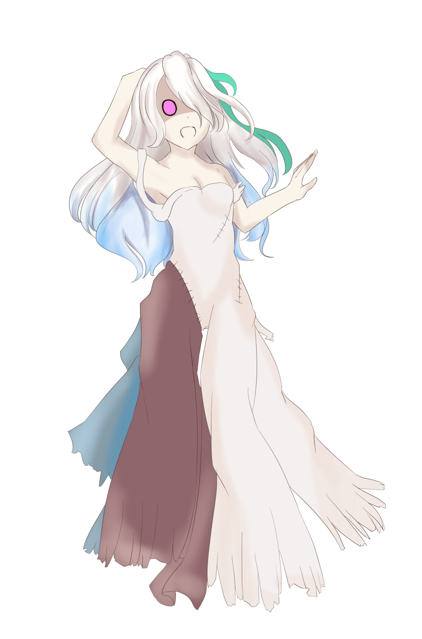 1girl, absurdres, dress, fairy_(grimms_notes), full_body, grey_hair, grimms_notes, highres