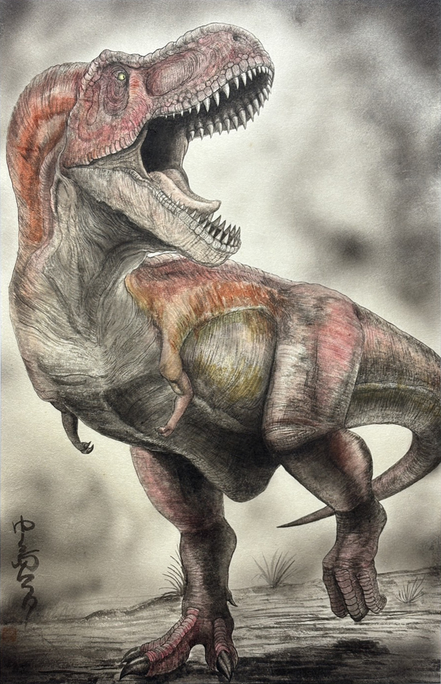 animal, animal_focus, commentary, commentary_request, day, dinosaur, english_commentary, gyolome_club