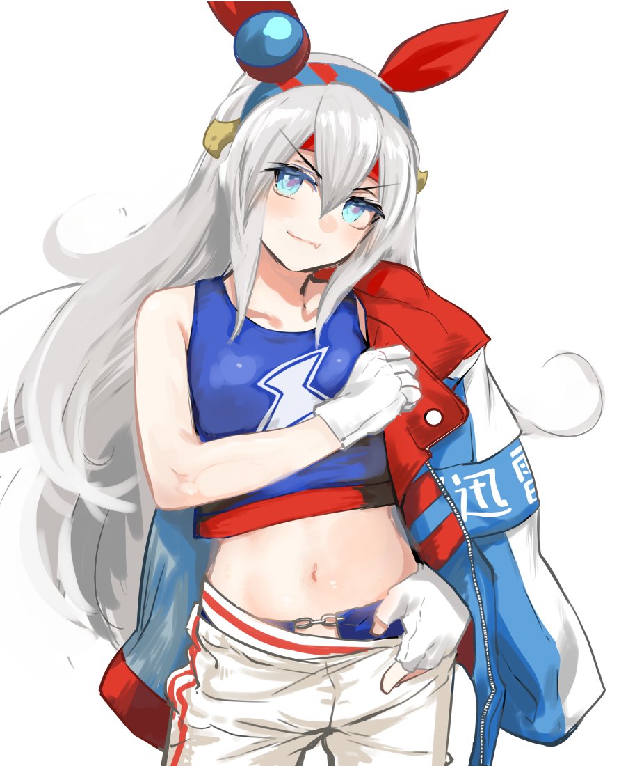 1girl, animal_ears, blue_eyes, blue_hairband, blush, bow, ear_bow, ear_covers