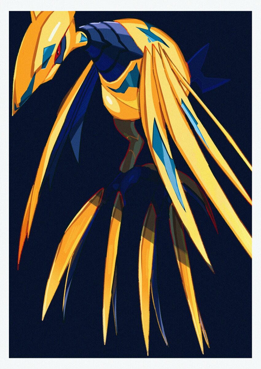 absurdres, animal_focus, bird, black_background, closed_mouth, colored_sclera, gen_2_pokemon, highres