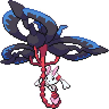 alternate_color, black_eyes, bright_pupils, commentary, english_commentary, floette, floette_(eternal), flower