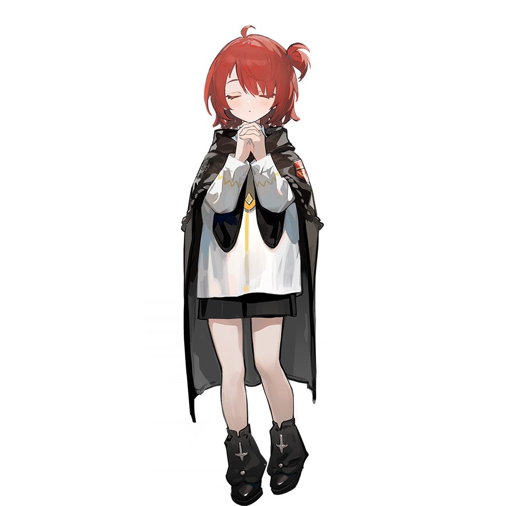 1girl, aged_down, ahoge, arknights, bare_legs, black_cloak, black_leg_warmers, black_shoes