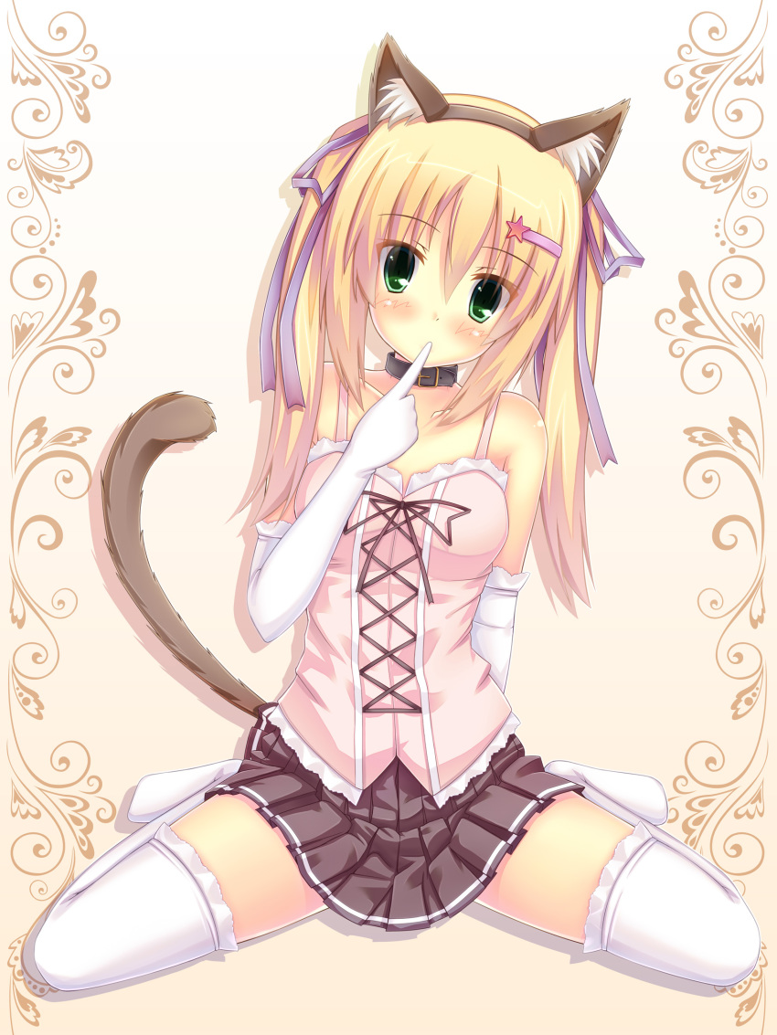 1girl, absurdres, animal_ears, bad_id, bad_pixiv_id, bare_shoulders, blonde_hair, blush