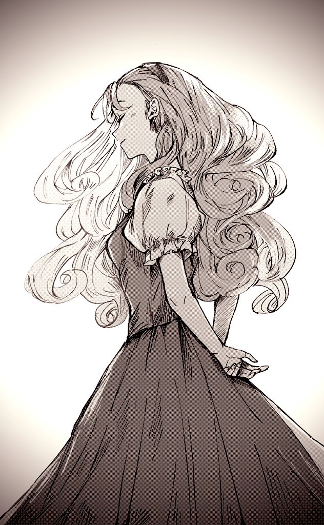 1girl, arms_behind_back, blush, bokujou_monogatari, bokujou_monogatari_2, closed_eyes, closed_mouth, commentary_request