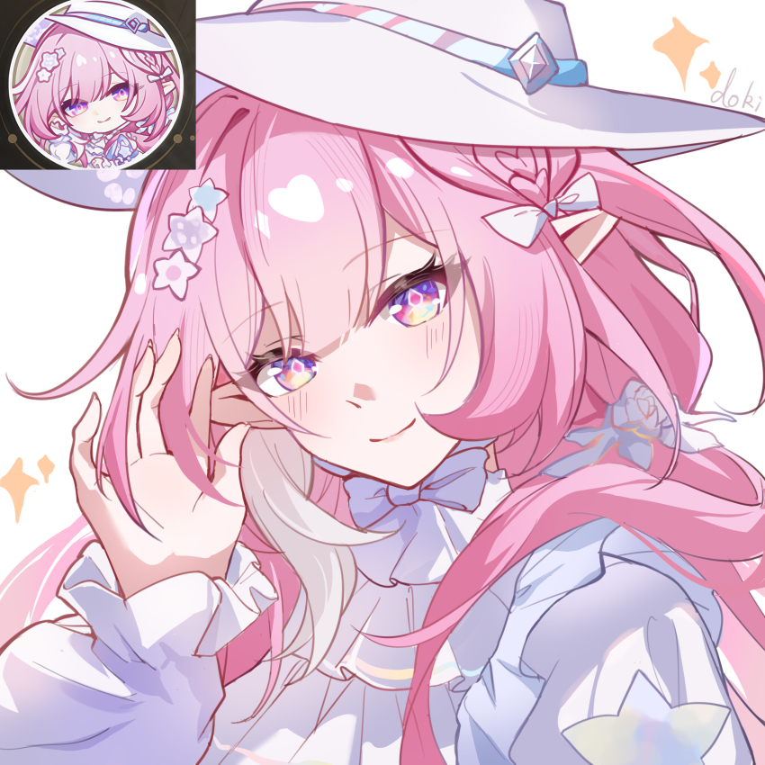 1girl, absurdres, artist_name, commentary_request, cyrene_(honkai:_star_rail), cyrene_(demiurge)_(honkai:_star_rail), diamond-shaped_pupils, diamond_(shape)