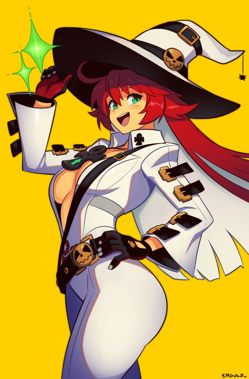 1girl, absurdres, ankh_necklace, ankh_print, artist_name, ass, bell-bottoms, belt