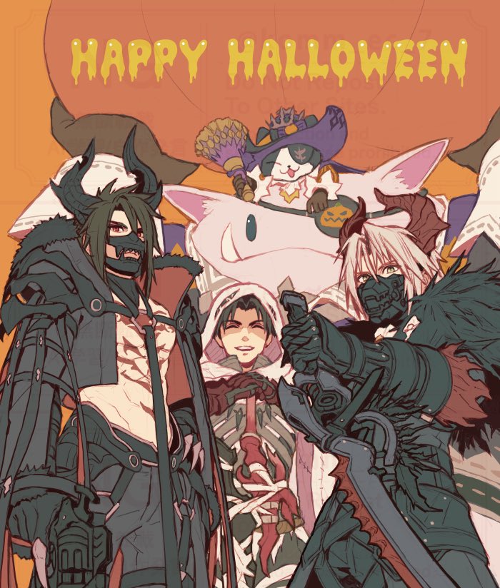 3boys, :3, abs, aged_down, angeal_hewley, angeal_hewley_(ghost_robe), animal, arms_up