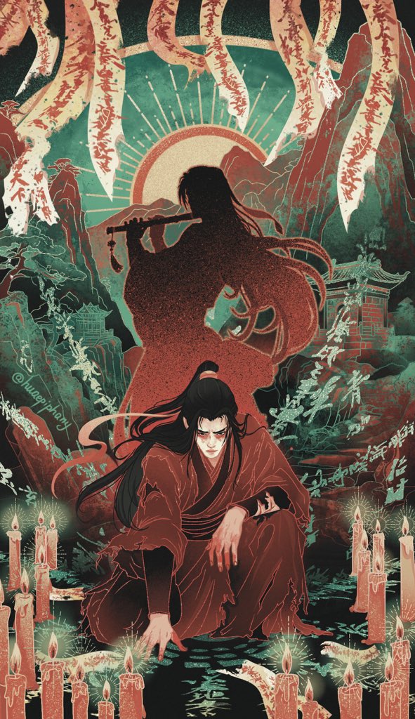 2boys, architecture, black_eyes, black_hair, blood, blood_on_hands, bracer, candle