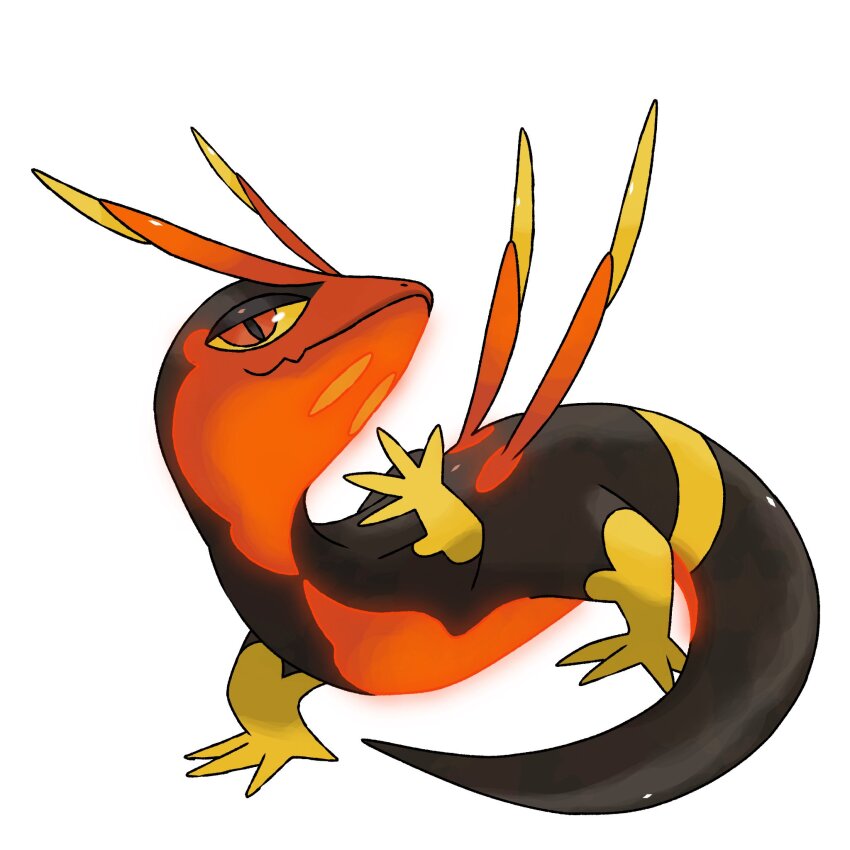 alisfakemon, colored_sclera, colored_skin, fakemon, full_body, highres, lizard, multicolored_skin