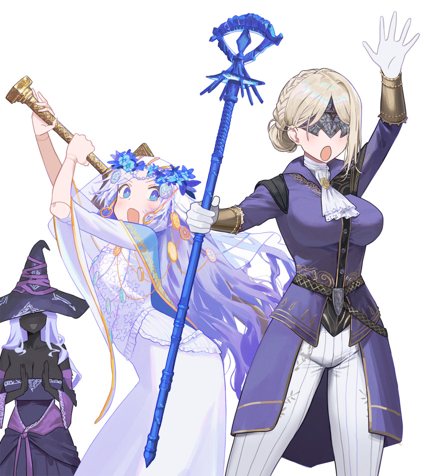 3girls, bei_chelun_de_daquan_yangcong_anakin, doll_joints, duchess_(elden_ring), elden_ring, elden_ring_nightreign, highres, joints