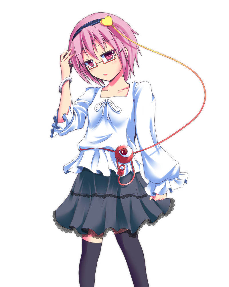 1girl, alternate_costume, bad_id, bad_pixiv_id, bespectacled, blouse, bracelet, contemporary