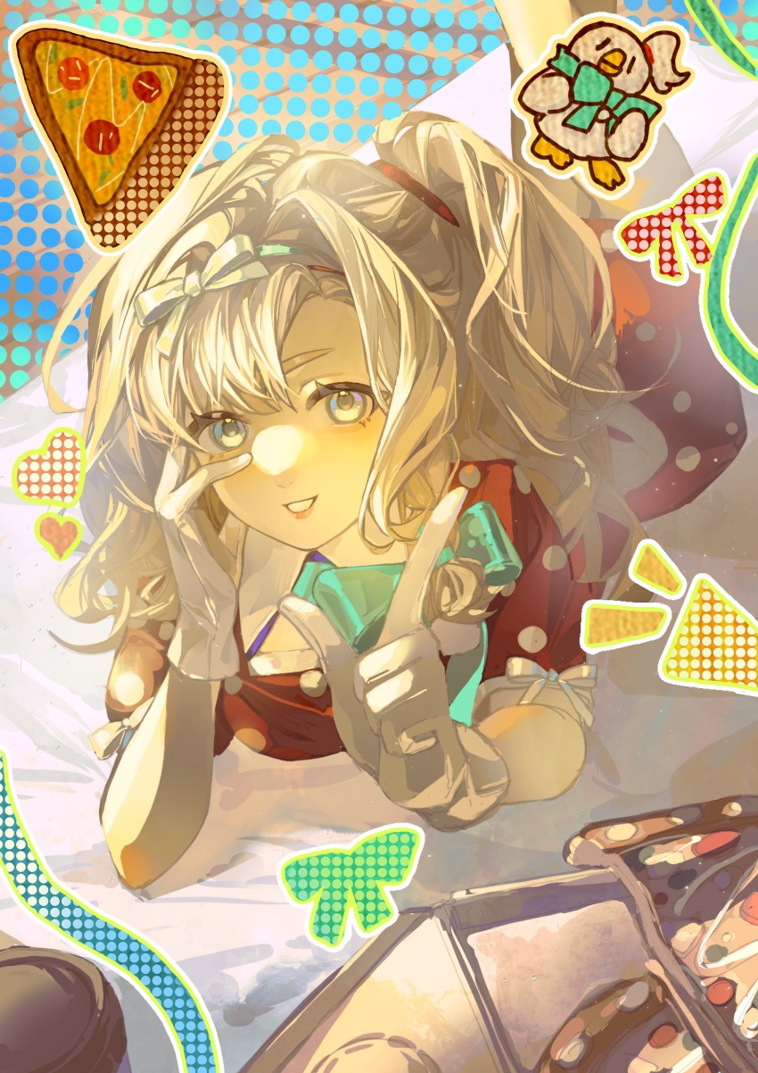 1girl, absurdres, aqua_bow, aqua_bowtie, aqua_hairband, bird, blue_eyes, bow