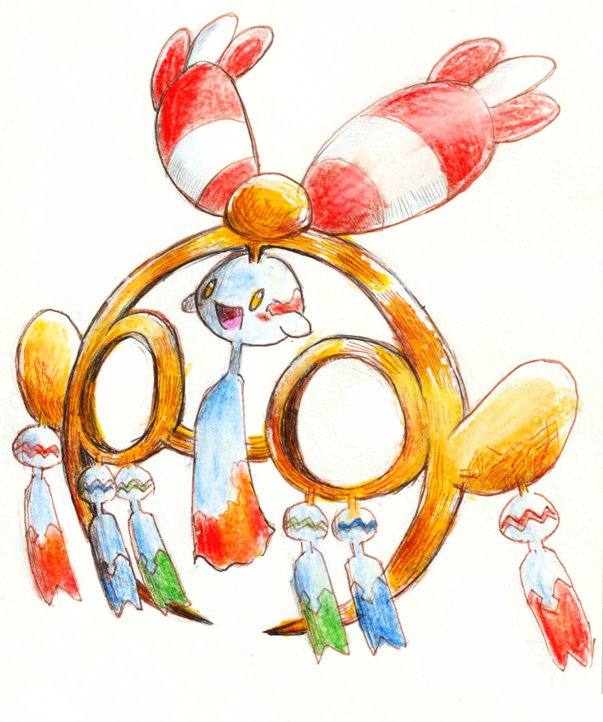 chimecho, colored_sclera, full_body, gen_3_pokemon, happy, highres, kirin1204, mega_chimecho