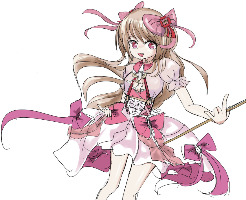 1girl, blonde_hair, chaos_marie_(grimms_notes), grimms_notes, highres, holding, ikeasuka, long_hair