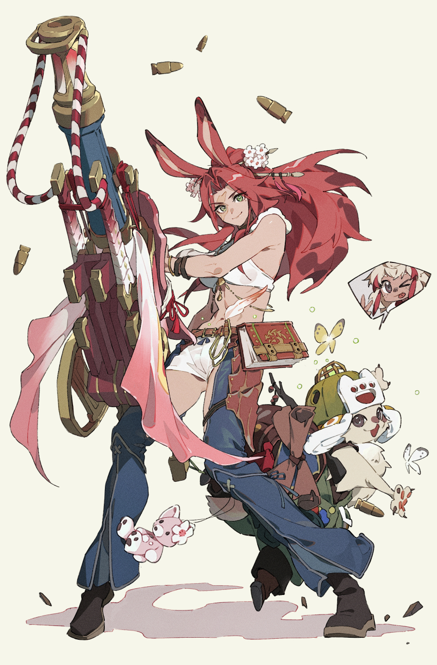 1girl, absurdres, animal_ears, bracelet, bullet, crow0cc, final_fantasy, final_fantasy_xiv