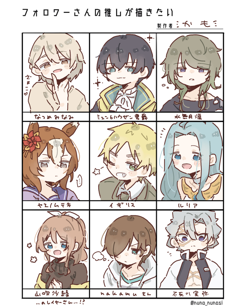 baron_munchausen_(grimms_notes), blue_hair, character_request, closed_mouth, copyright_request, followers_favorite_challenge, granblue_fantasy, green_hair