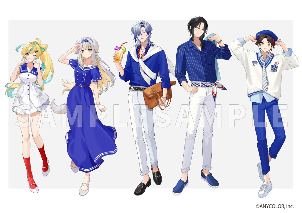 2girls, 3boys, alternate_costume, animal_ears, bag, belt, black_belt, black_hair