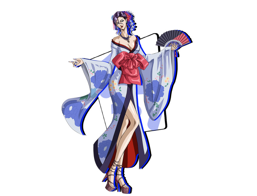 1girl, black_hair, game_cg, hara_tetsuo, japanese_clothes, kimono, long_hair, m_hold’em