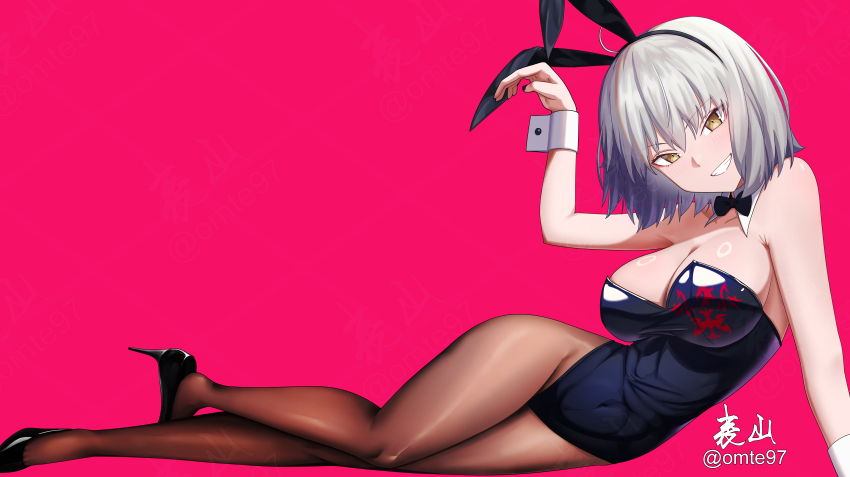 1girl, absurdres, animal_ears, bare_shoulders, black_leotard, blush, bow, bowtie