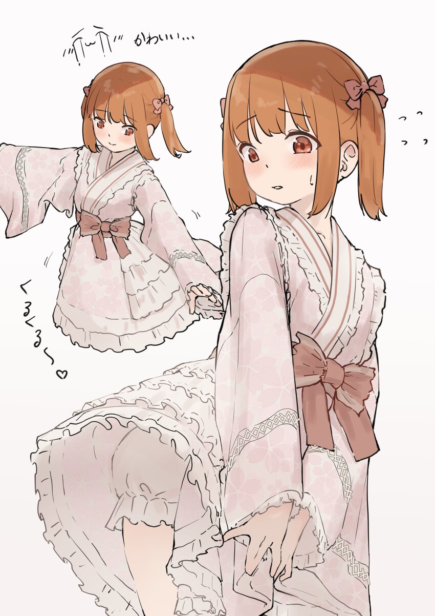 1boy, 50-nin_craft, \||/, absurdres, bloomers, blush, bow, choppy_bangs