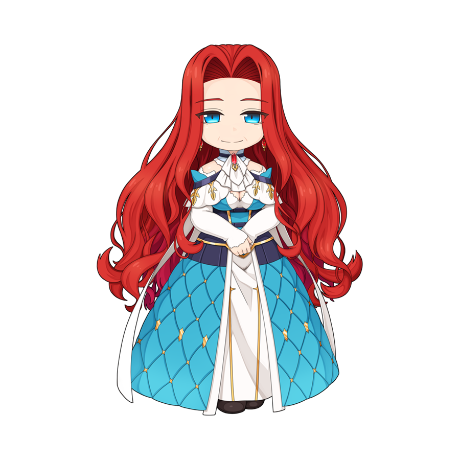 1girl, aurelie_petit_issgard, black_shoes, blue_dress, blue_eyes, chibi, chibi_only, closed_mouth