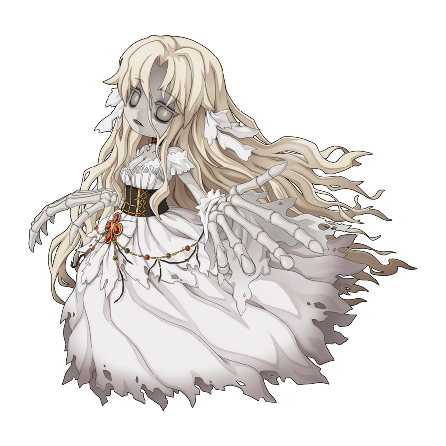 1girl, black_corset, blonde_hair, breasts, chibi, chibi_only, cleavage, colored_skin