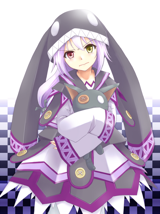 1girl, animal_ears, animal_hat, borrowed_character, dress, fake_animal_ears, female_focus, hair_ornament