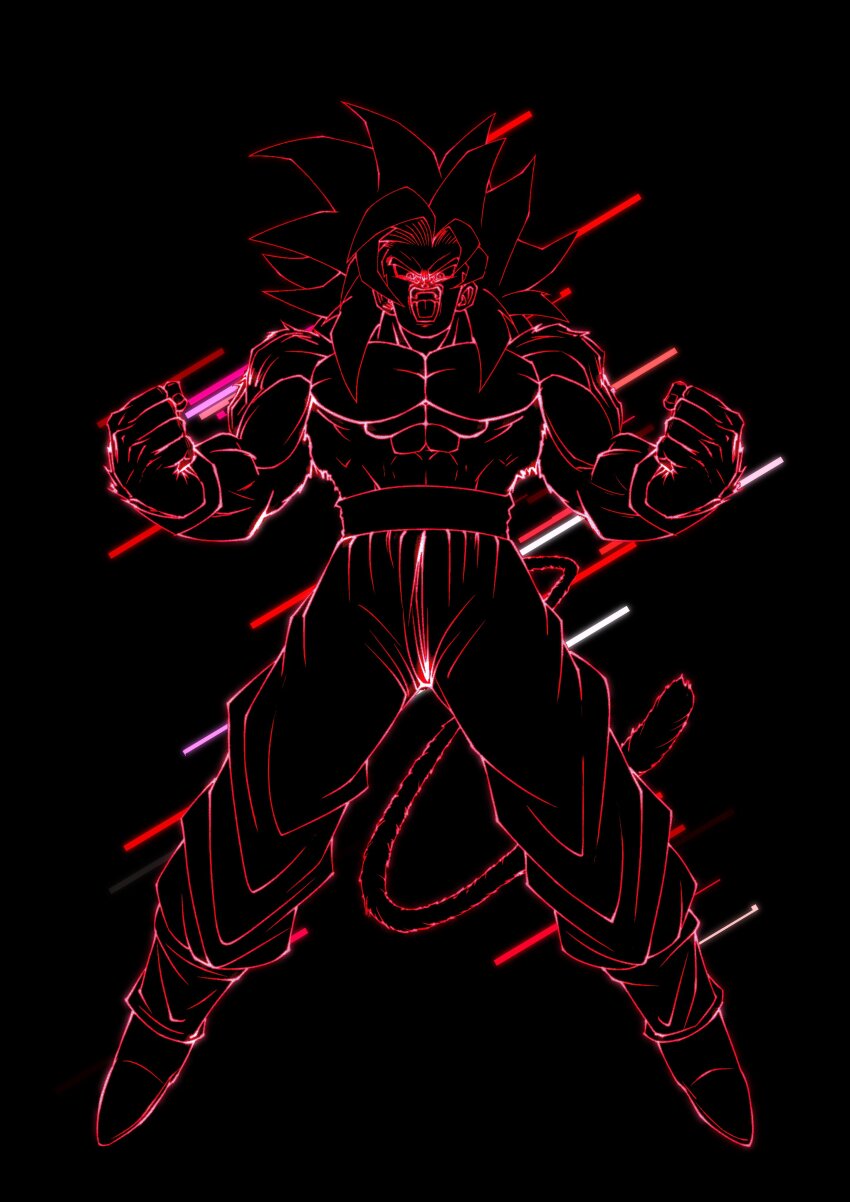 1boy, absurdres, body_fur, dragon_ball, dragon_ball_gt, full_body, gekiroo, highres