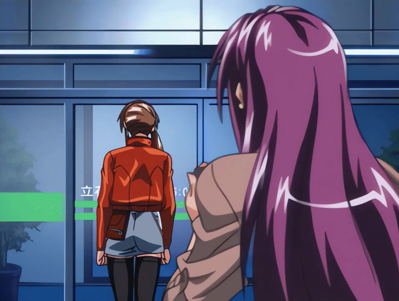 2004, 2girls, animated, animated_gif, anime_screenshot, ass, ass_shake, bible_black