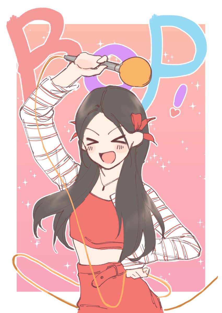 >_<, 1girl, blush, border, brown_hair, chinese_commentary, chu_0618, commentary_request