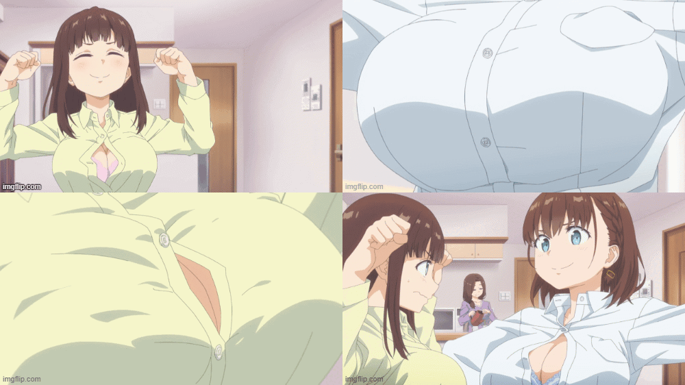 3girls, ai-chan's_mother_(tawawa), ai-chan's_sister_(tawawa), ai-chan_(tawawa), animated, animated_gif, anime_screenshot, blue_eyes