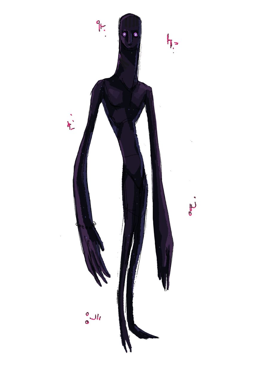1other, black_skin, colored_skin, creature, creature_focus, enderman, full_body, highres