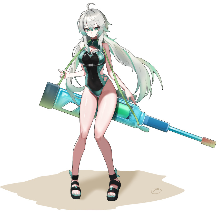 1girl, absurdres, alternate_costume, bare_shoulders, black_survival, breasts, cleavage_cutout, clothing_cutout