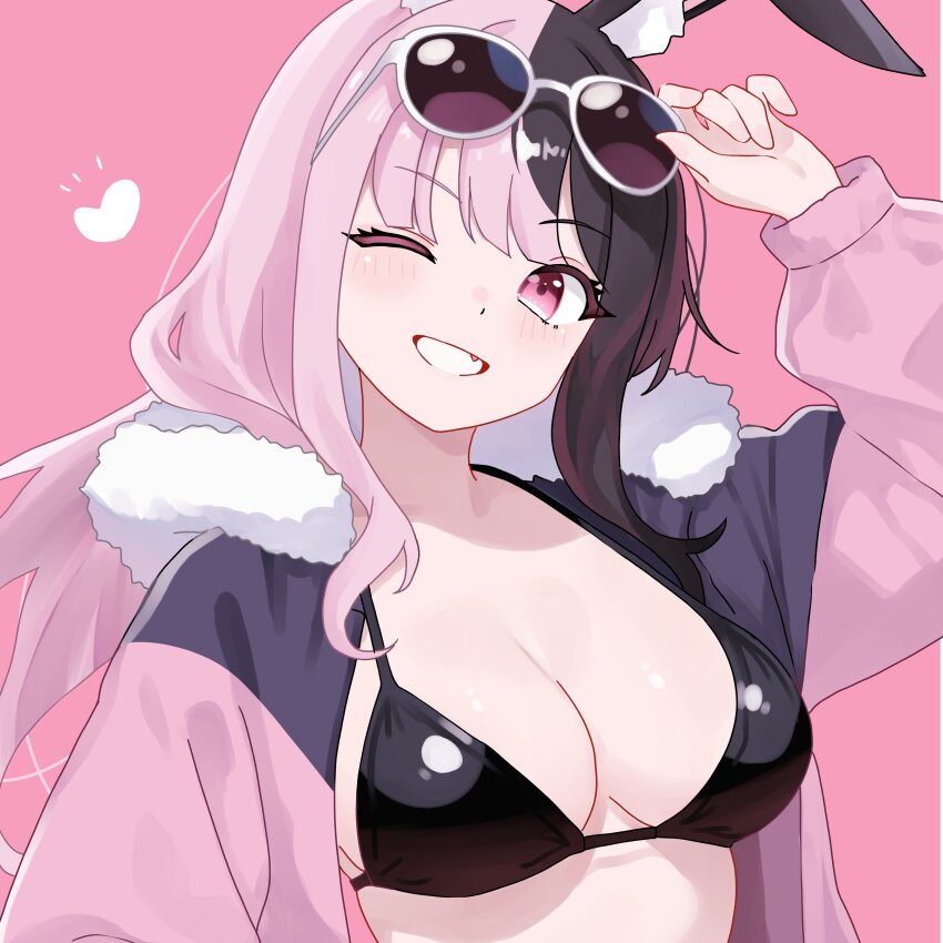 1girl, absurdres, animal_ear_fluff, animal_ears, bikini, black_bikini, black_hair, breasts