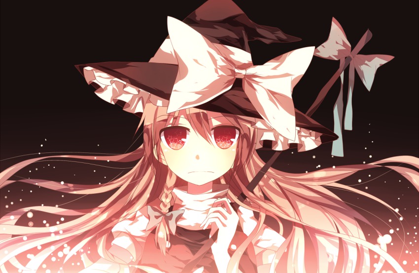 1girl, bad_id, bad_pixiv_id, blonde_hair, braid, brown_eyes, female_focus, gradient_background