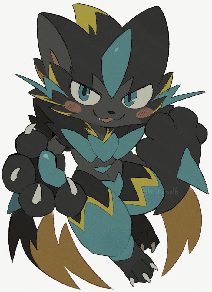 animal_ears, animal_nose, black_fur, blue_eyes, blue_fur, body_fur, cat, claws