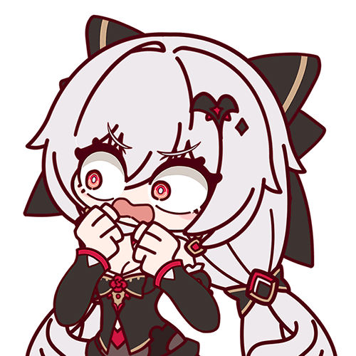 1girl, animated, animated_gif, bare_shoulders, bat_hair_ornament, black_bow, black_dress, bow, breasts, cleavage, detached_sleeves, dress, grey_hair, hair_bow, hair_ornament, hands_up, honkai_(series), honkai_impact_3rd, long_hair, looping_animation, lowres, luna_(honkai_impact), medium_breasts, open_mouth, red_eyes, simple_background, solo, sticker_(medium), surprised, transparent_background, upper_body, xixi_fei