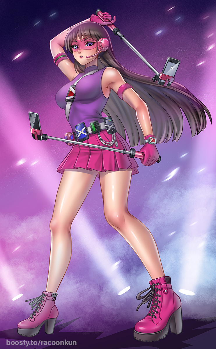 1girl, black_hair, breasts, call_girl, cellphone, gloves, highres, large_breasts