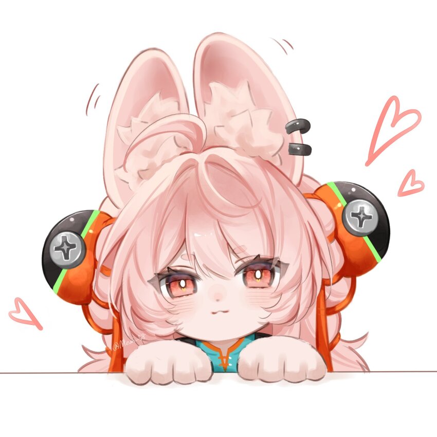 1girl, ahoge, animal_ear_fluff, animal_ear_piercing, animal_ears, blush, braid, braided_twintails