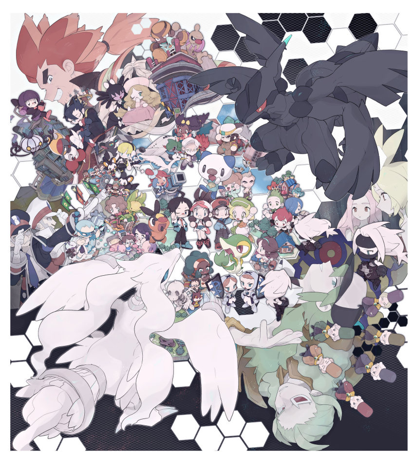6+boys, 6+girls, :>, :o, absolutely_everyone, ace_trainer_(male)_(pokemon_bw), ace_trainer_(pokemon), adjusting_clothes