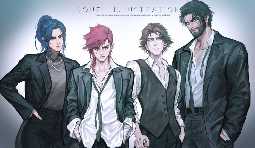 2boys, 2girls, arcane:_league_of_legends, arcane_caitlyn, arcane_survivor_jayce, arcane_vi, bandaged_arm, bandages