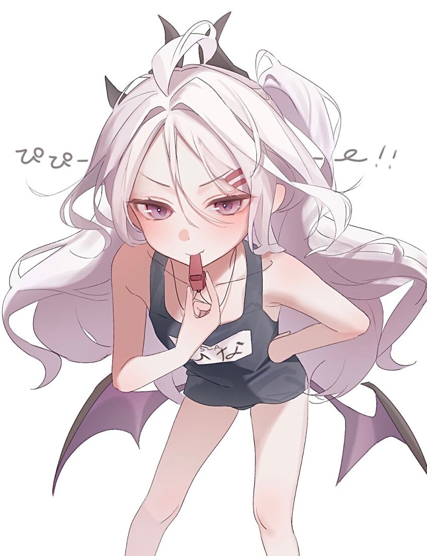 0219_142, 1girl, ahoge, blue_archive, blue_one-piece_swimsuit, closed_mouth, collarbone, commentary