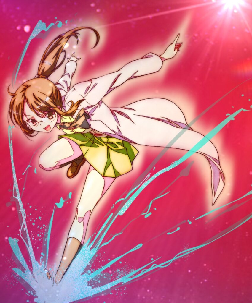 1girl, arms_at_side, arms_behind_back, black_socks, boku_wa_tomodachi_ga_sukunai, brown_eyes, brown_hair, commentary_request