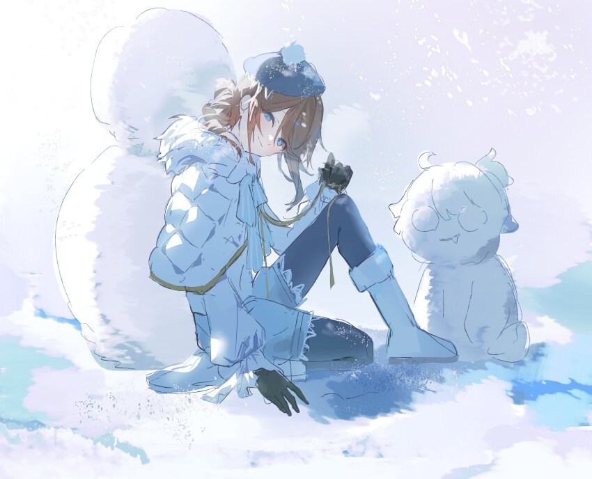 1boy, absurdres, alternate_costume, androgynous, backlighting, beret, black_gloves, black_pantyhose