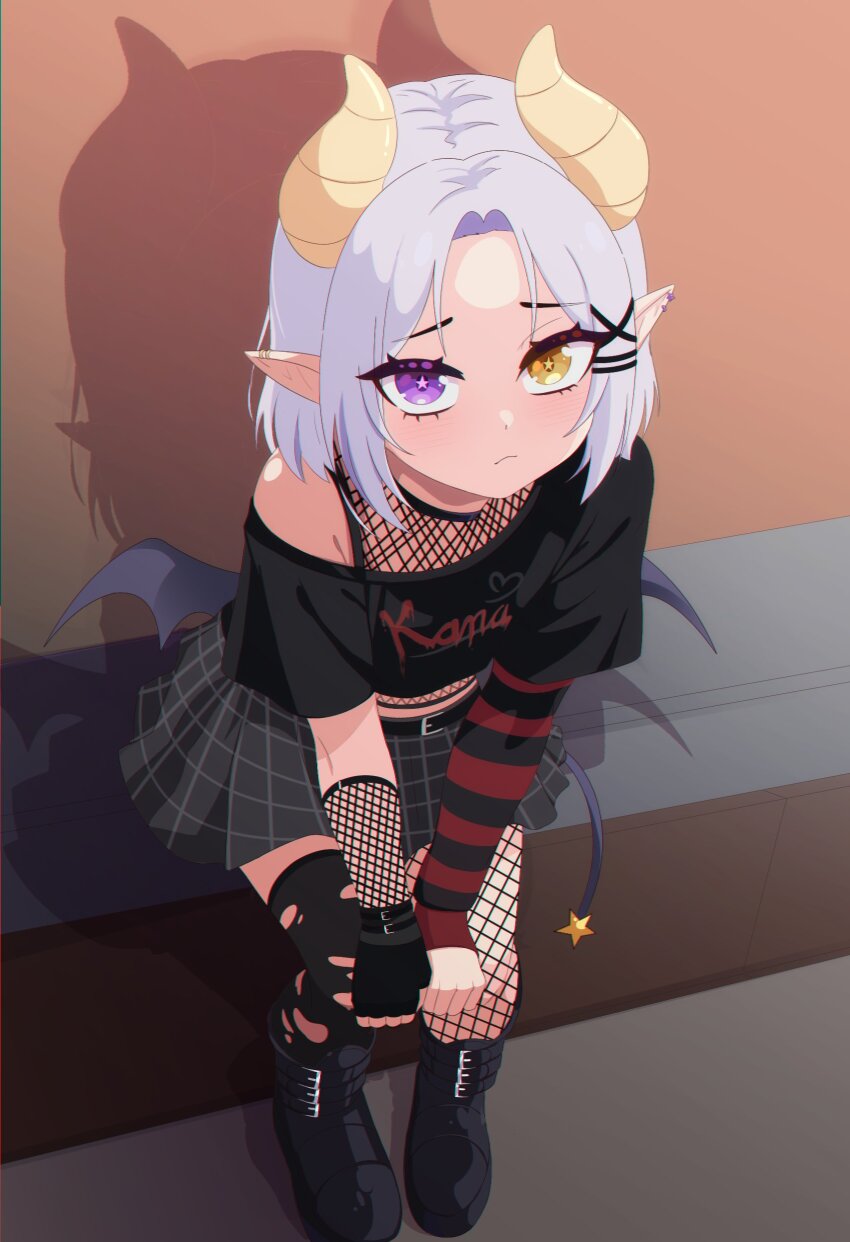 absurdres, ankle_boots, asymmetrical_legwear, asymmetrical_sleeves, belt, belt_boots, belt_buckle, black_belt