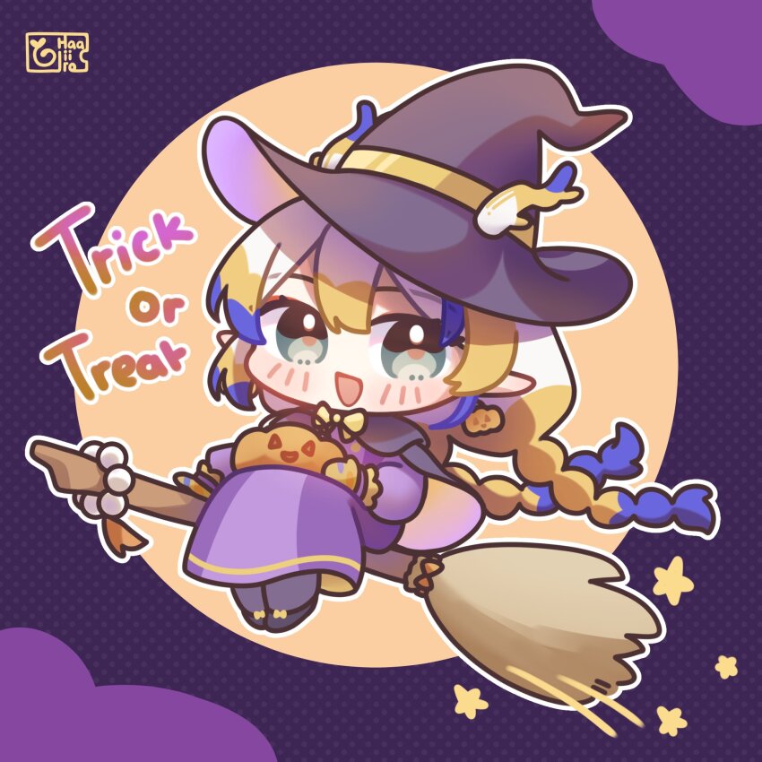 1girl, :d, antlers, arknights, black_capelet, black_hat, black_shoes, blonde_hair