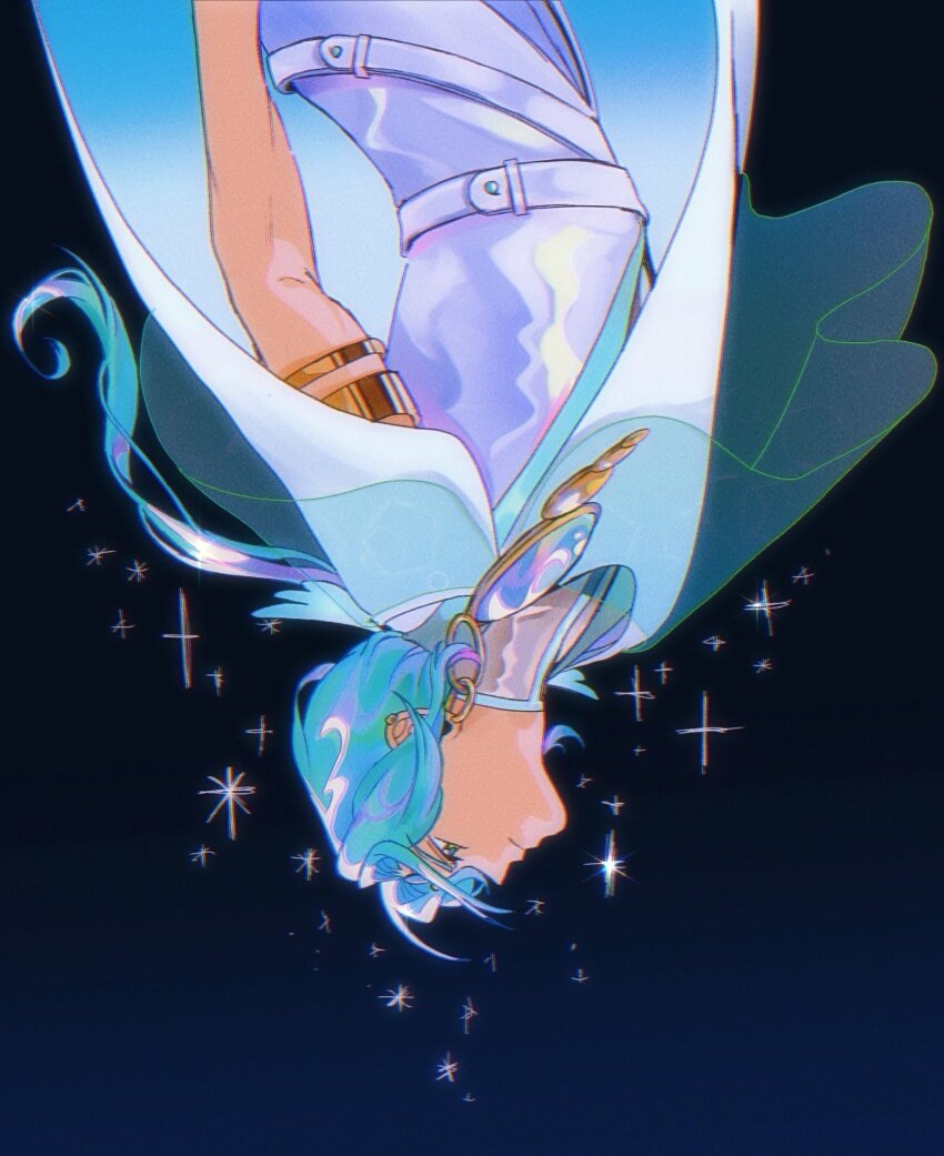 0samuse, 1990s_(style), 1boy, arm_cuffs, bare_arms, belt, cloak, cure_connect