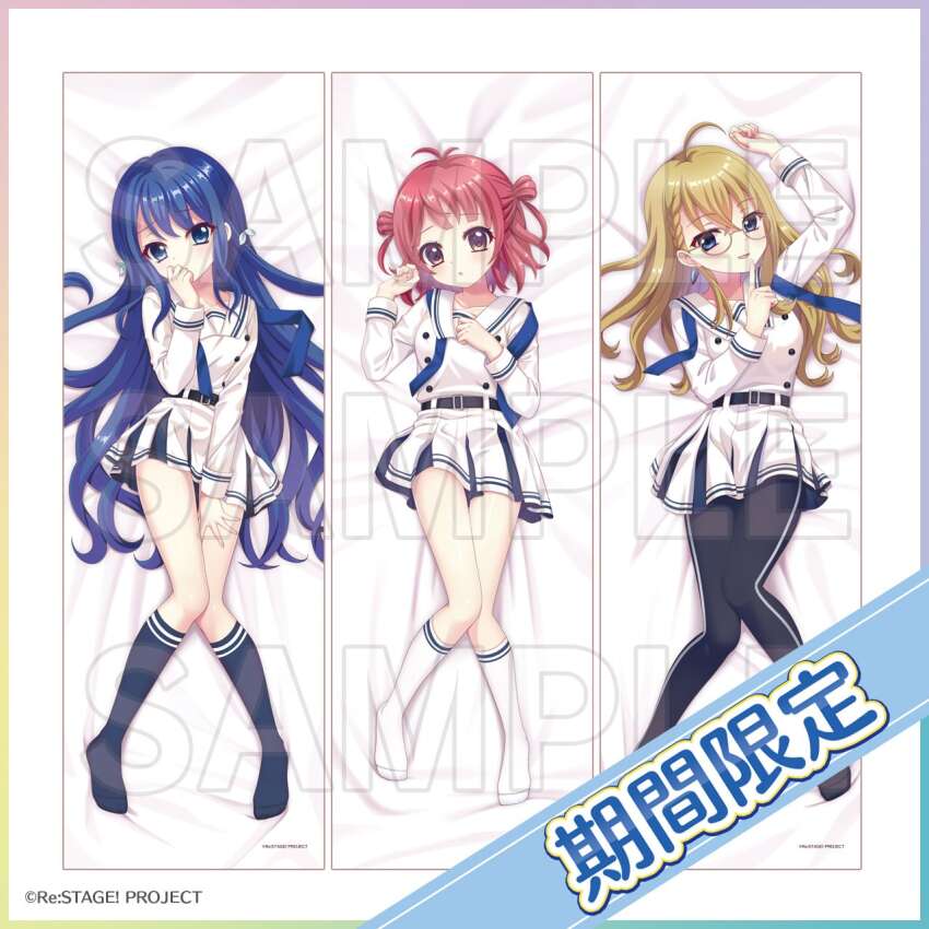 3girls, :o, ahoge, antenna_hair, archouchou, arm_up, belt, black_belt